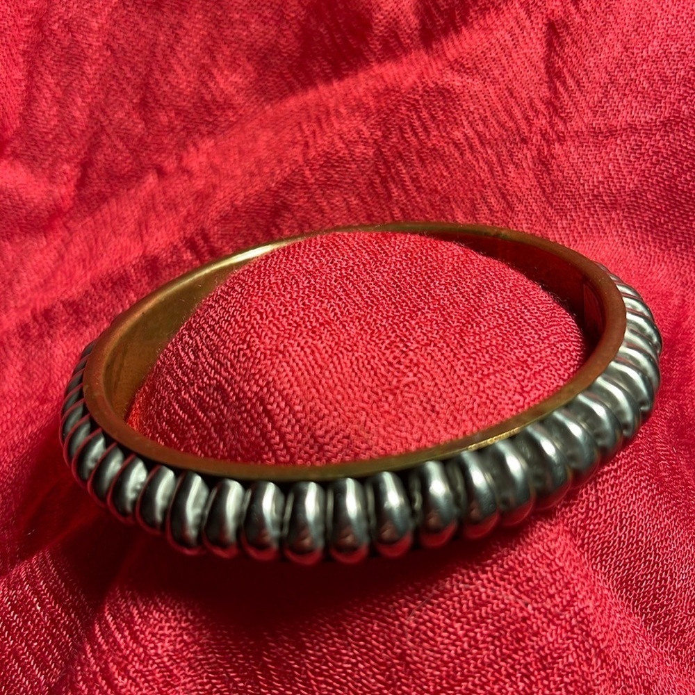 Vintage Brass and Silver Tone Bangle